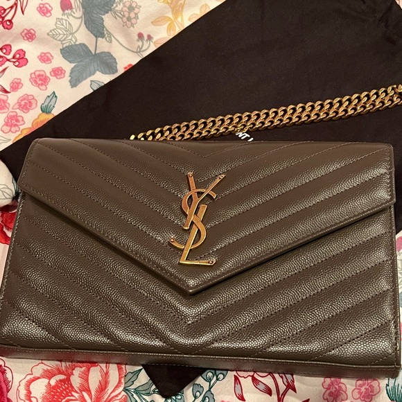 Saint Laurent YSL Monogram Matelassé Wallet on Chain - Picture 7 of 7